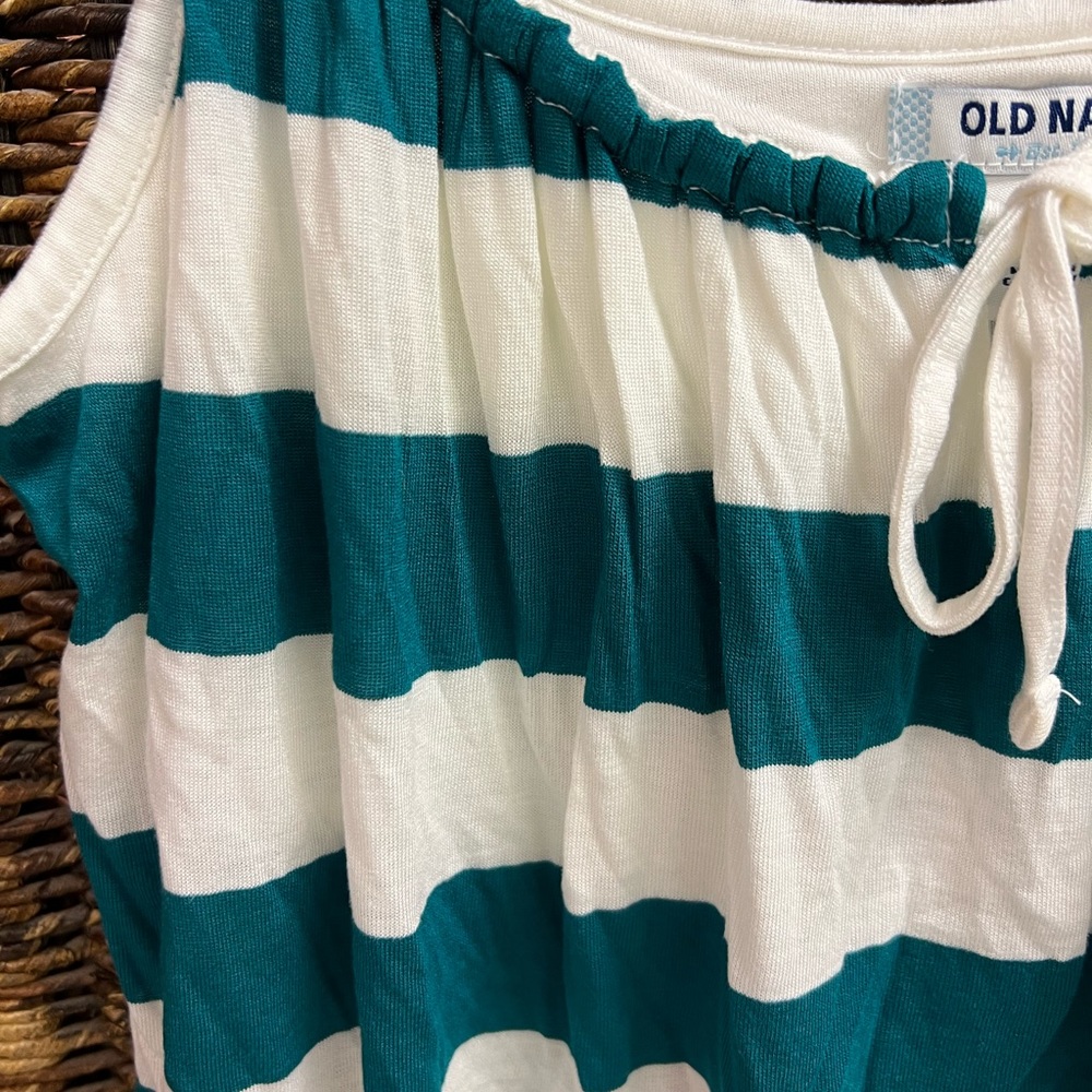 Old Navy - New with Tags - Striped Teal/White, Size: Large - Picture 2 of 5